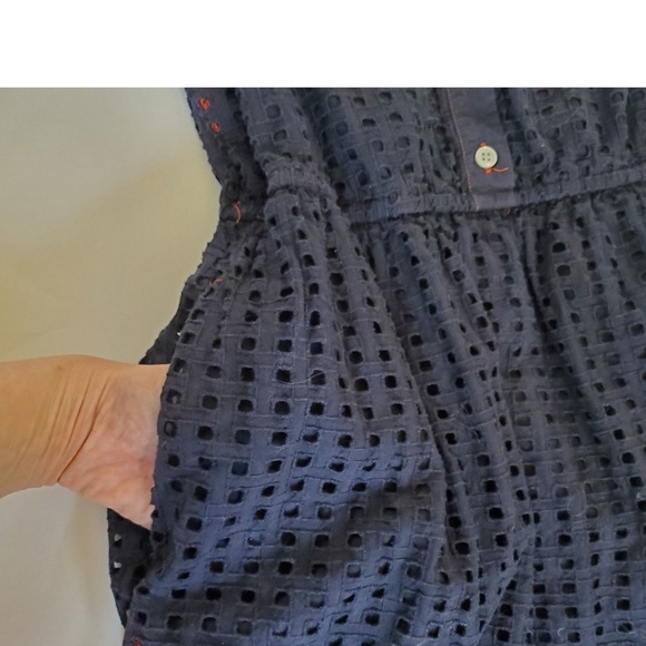 J. Crew Navy Eyelet Dress - Picture 6 of 8
